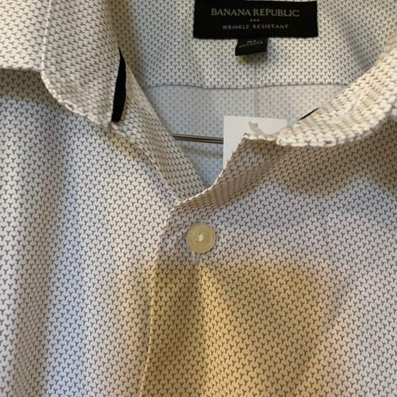 NWT Banana Republic Shirt Mens XL Button Down Long Sleeve Poplin White - Picture 4 of 7